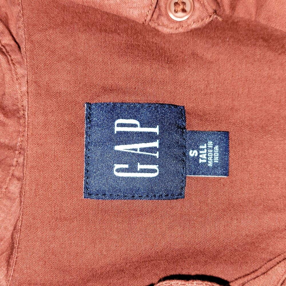 Rust Red Button-Up Shirt - Picture 2 of 3
